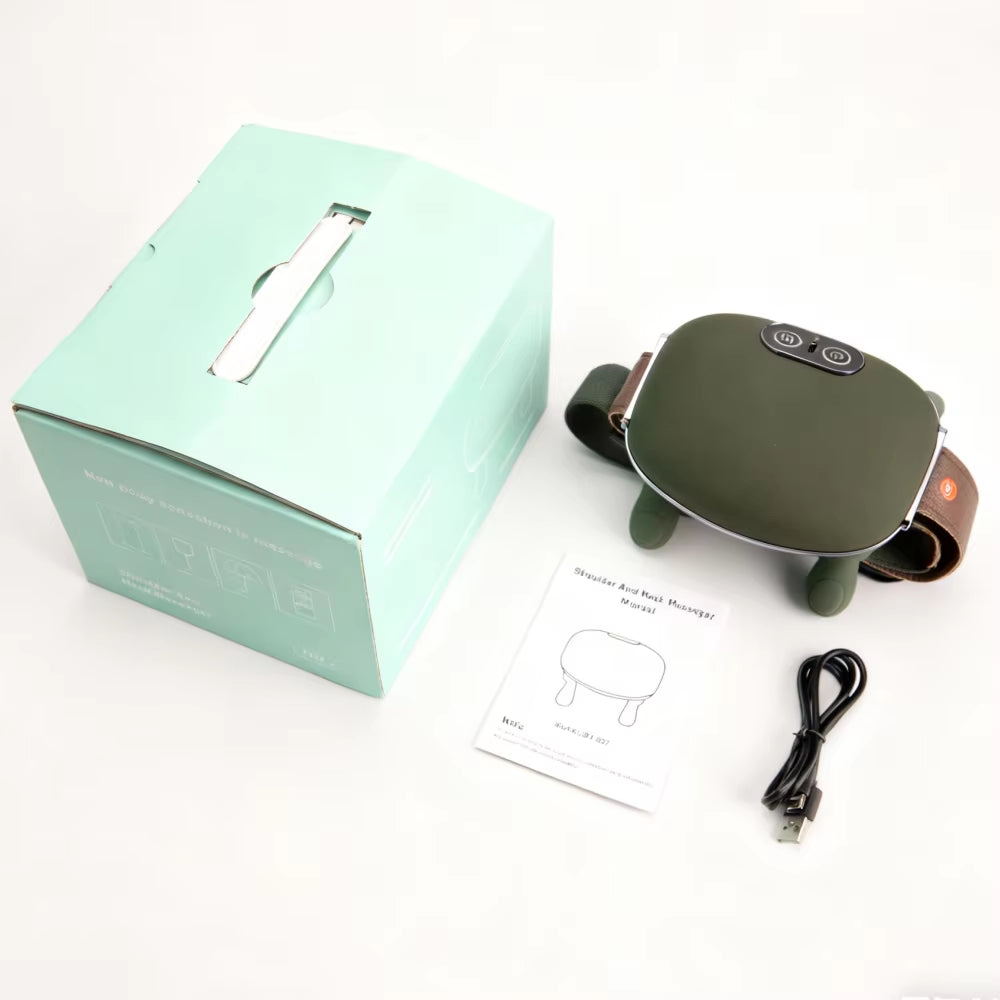 Bionic Neck Shoulder Massager Heated Back Massagers Electric Kneading Muscles Massage Pillow Neck Waist Leg Body ﻿3-Level Modes