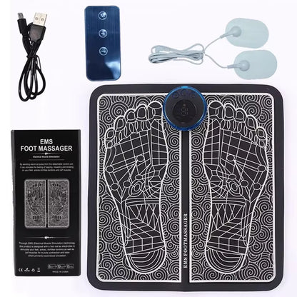 Electric EMS Foot Massager Pad Electrical Muscle Stimulation Foot Massager USB Charging Portable