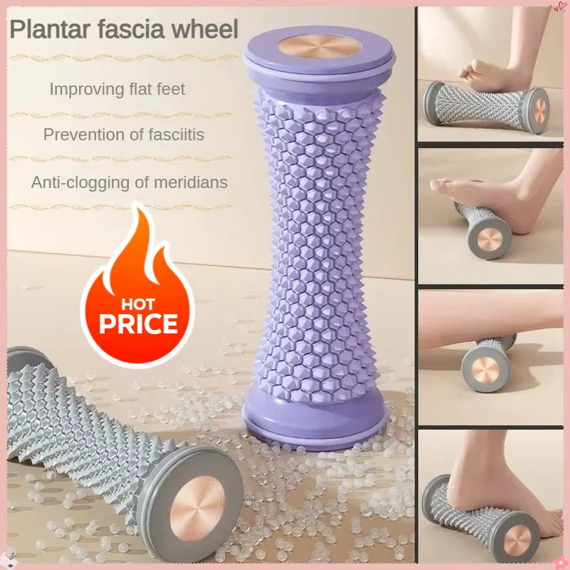 Foot Massager Massage Roller Yoga Massage Ball Plantar Fascia Roller Muscle Relaxation Care Plastic Manual Foot Massager