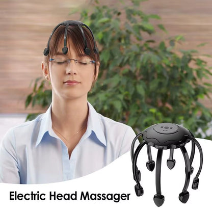 Head Scratcher Scalp Massager Automatic Octopus Claw Scalp Massaging Tool 8 Claw Head Massager Electric Scalp Stimulator Finger